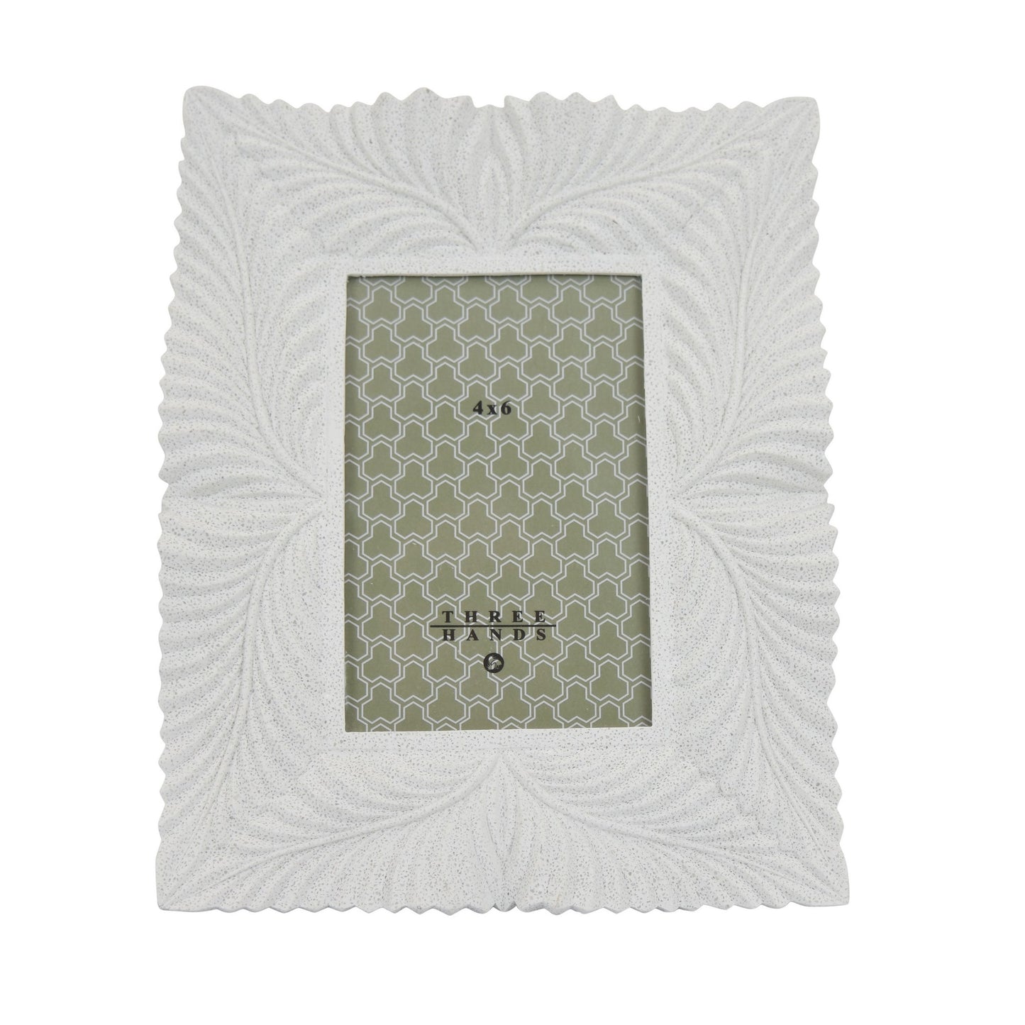 White Picture Frame with Leaf Details (2 Sizes)