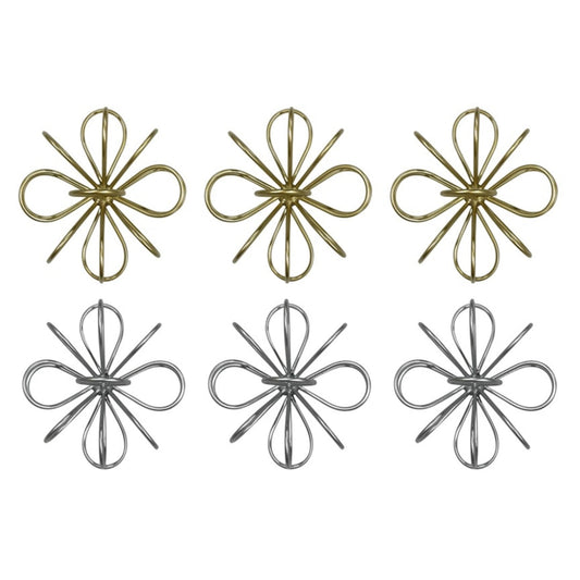 3PC METAL KNOTS MIRROR SET IN GOLD & SILVER - SIZE: 3 - 9"