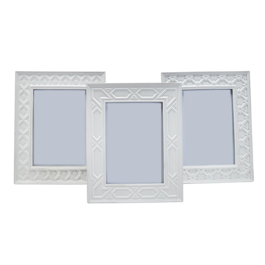 White Geometric Frame
