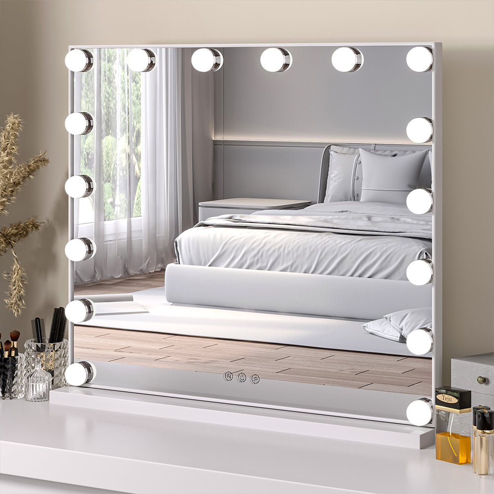 Makeup Vanity Mirror with LED Lights Face Mirrors Living and Home 62cm * 52cm