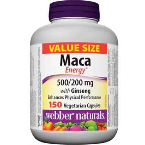 Webber Naturals Maca Energy with Ginseng 500/200mg