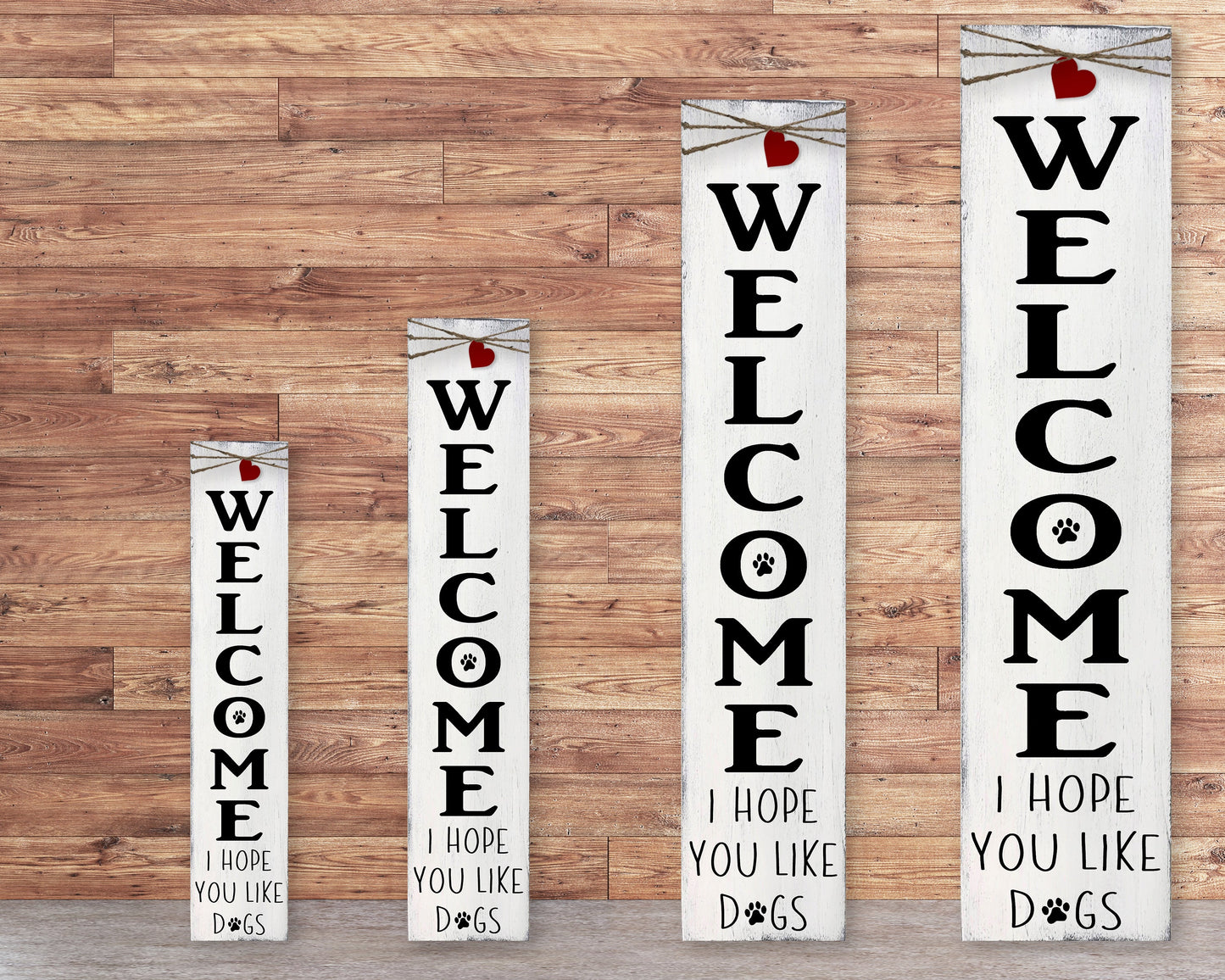 Welcome I Hope You Like Dogs Porch Sign