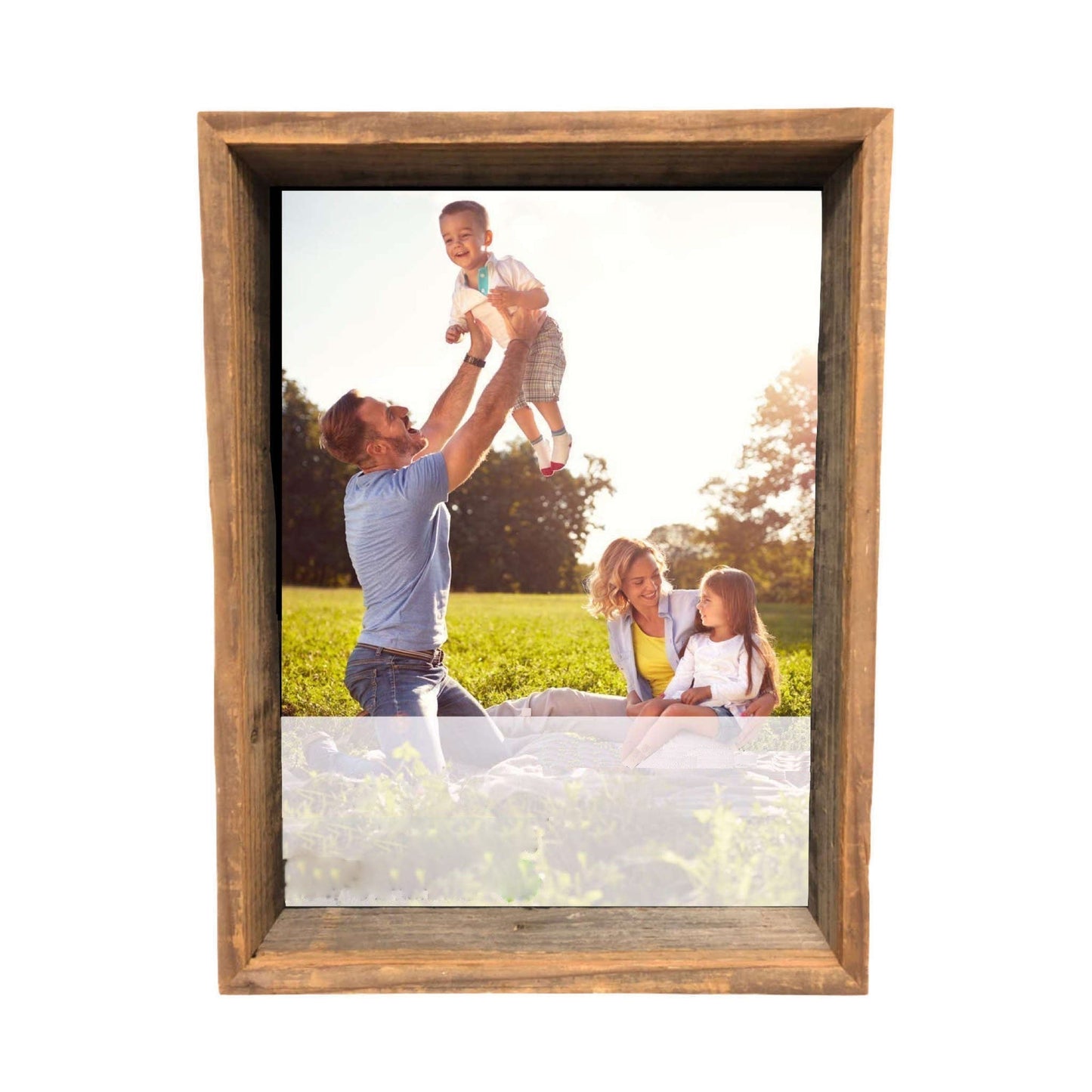 6” X 6” Rustic Farmhouse Gray Wood Shadow Box Frame