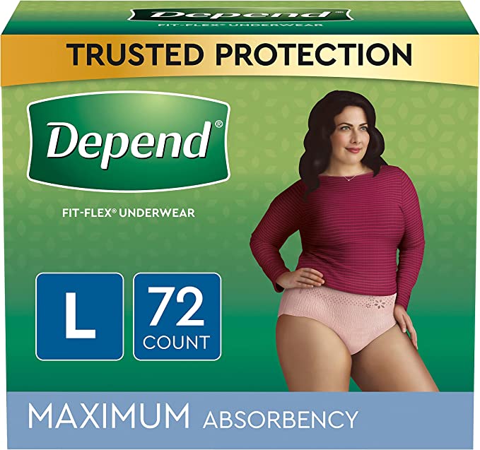 Women's Depend Fit-Flex: Sizes Small to XX-Large