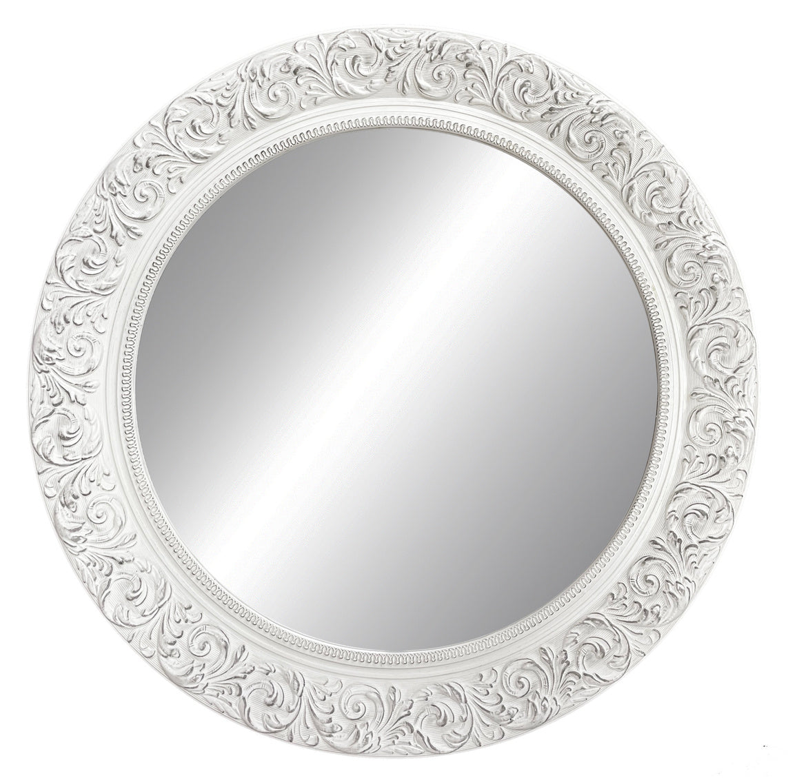 26" ROUND ORNATE RUFFLED EDGE MIRROR