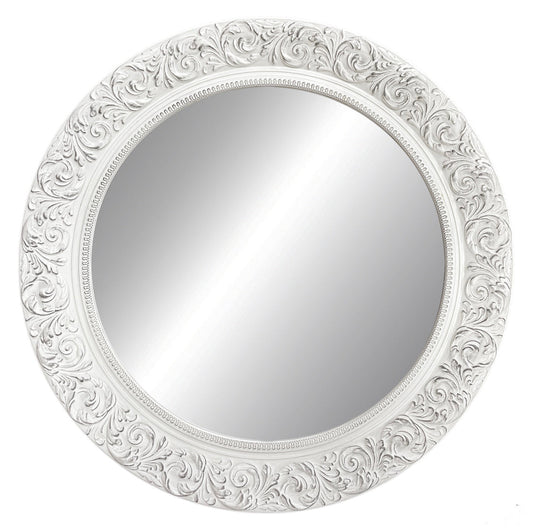 26" ROUND ORNATE RUFFLED EDGE MIRROR