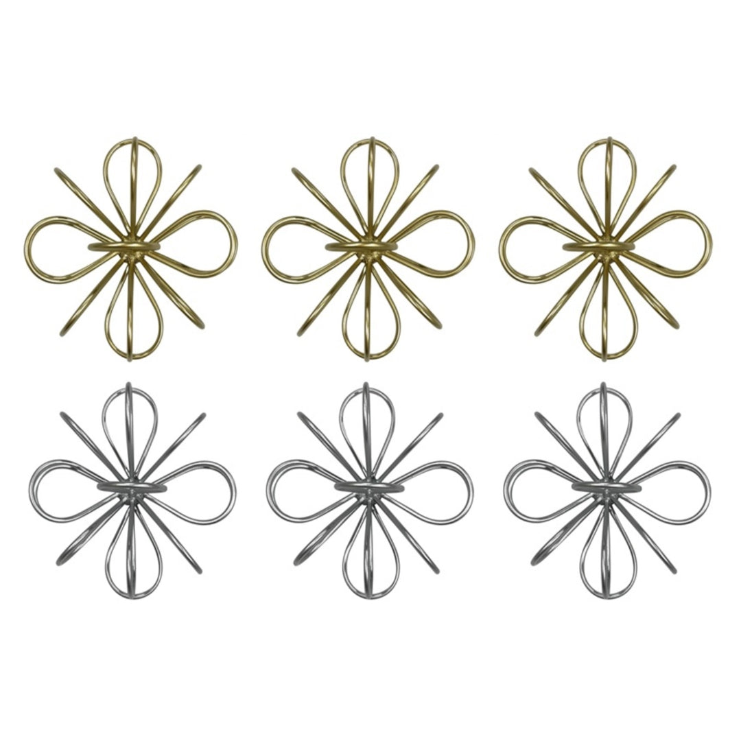 3PC METAL KNOTS MIRROR SET IN GOLD & SILVER - SIZE: 3 - 9"