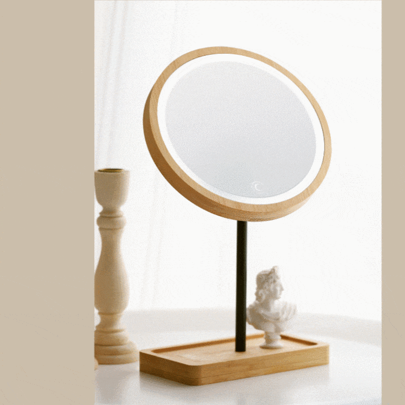 Wooden Makeup Mirror