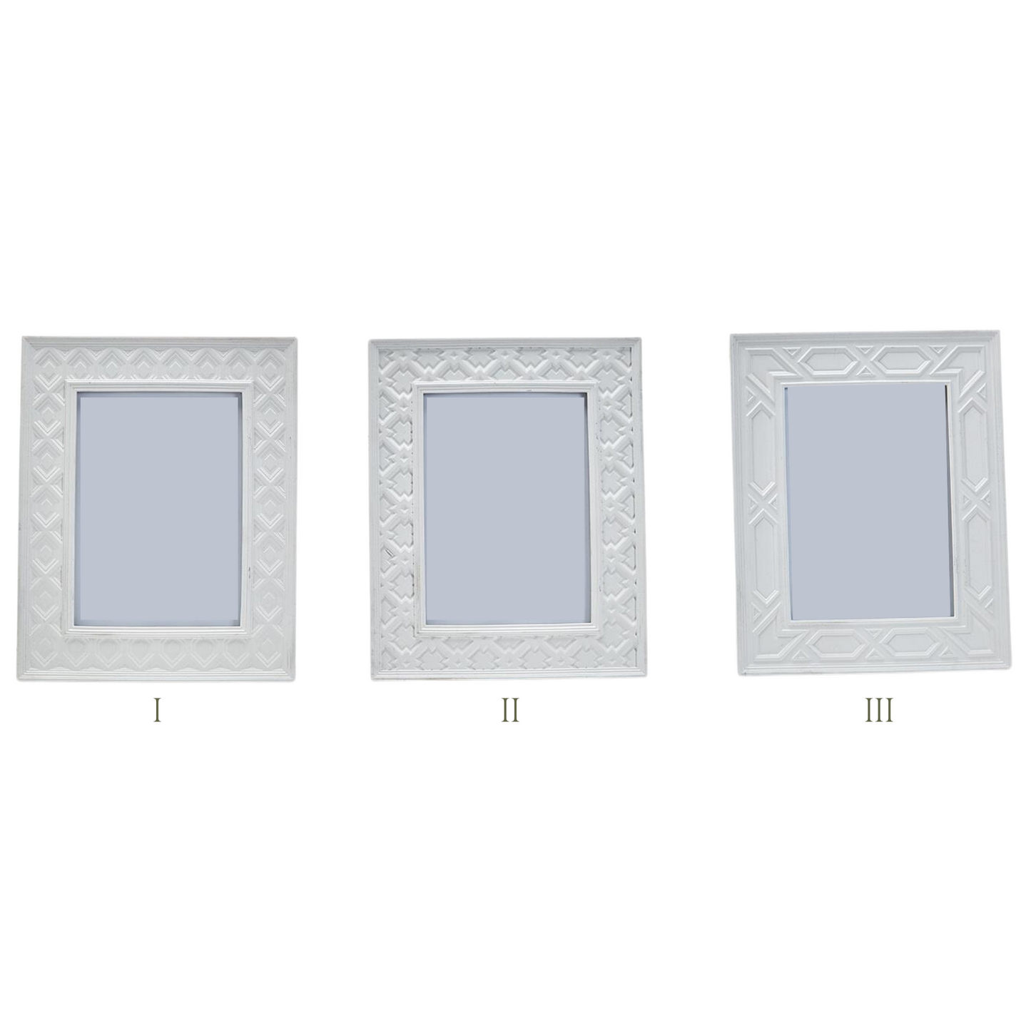 White Geometric Frame