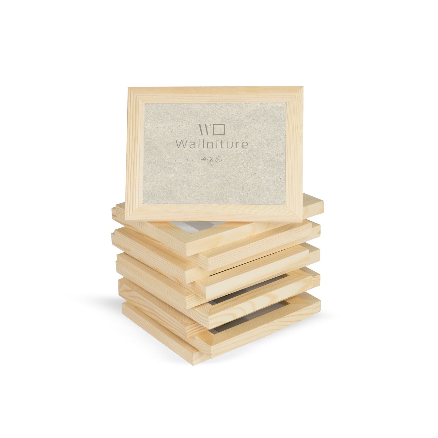 WOODALPS 4" x 6" Wooden Picture Frame - Set of 10