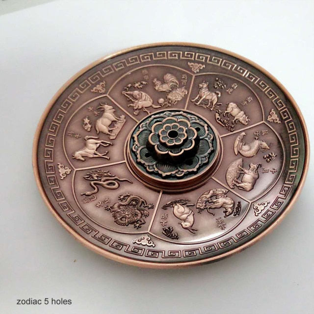 12 Chinese Zodiac Censer Plate Incense Holder