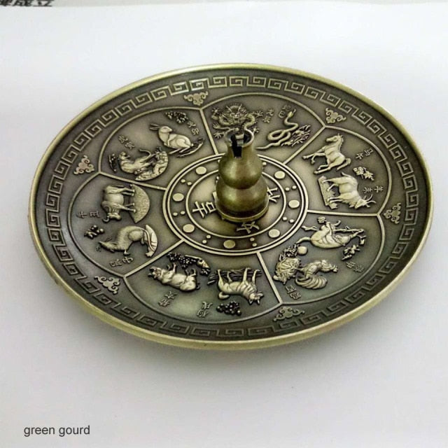 12 Chinese Zodiac Censer Plate Incense Holder