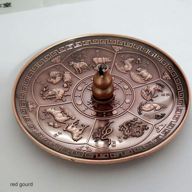 12 Chinese Zodiac Censer Plate Incense Holder