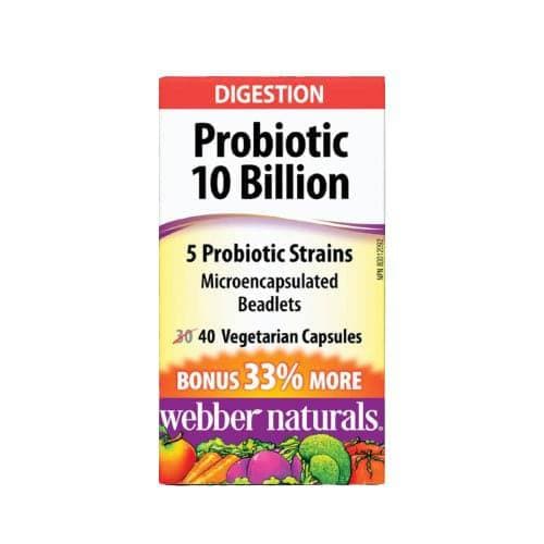 Webber Naturals Probiotic 10 Billion 40 Veg Capsules