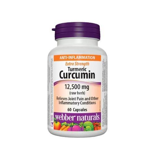 Webber Naturals Turmeric Curcumin Extra Strength 12,500mg 60 Capsules