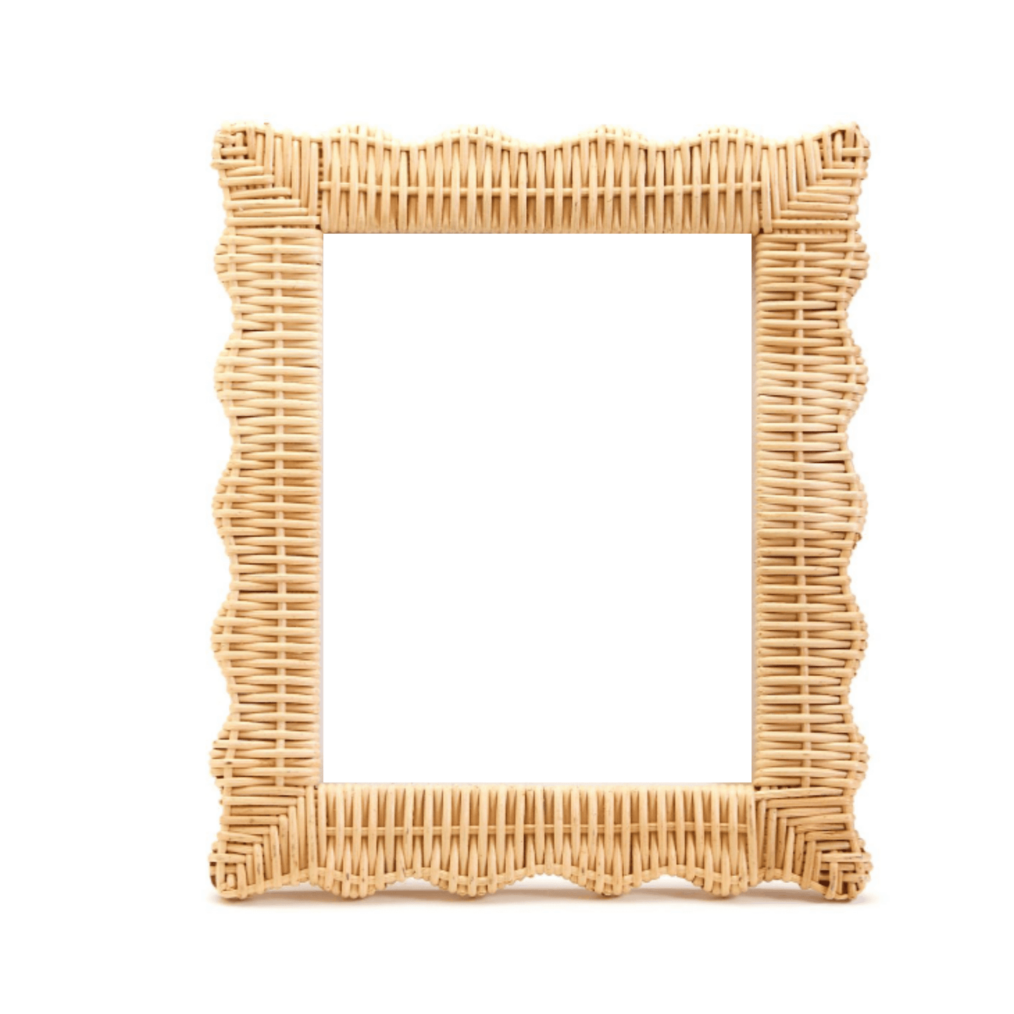 Wicker Weave Scalloped 8x10 Photo Frame